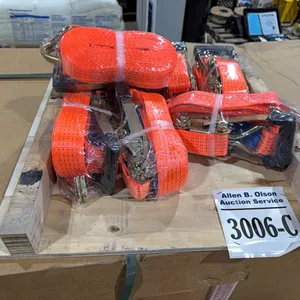 8 - NEW/UNUSED 2" X 27' RATCHET TIE DOWN STRAPS - LOCATED IN SHOP