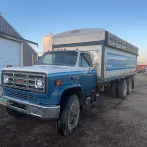 1980 GMC diesel tag tandem grain truck, 5+2, roll tarp, needs bushings on rear tag, sold as is