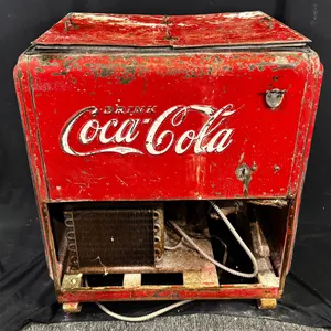 1940's COCA-COLA COOLER 31" X 25" X 36"