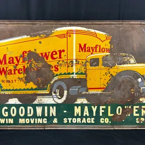HUGE GOODWIN-MAYFLOWER SIGN 7.5FT X 4FT