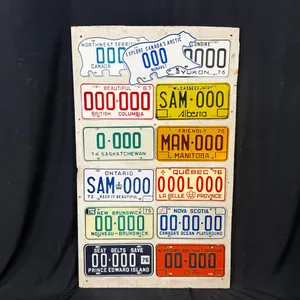 COMPLETE 60's-70's CANADIAN PROVINCIAL LICENSE PLATE DISPLAY