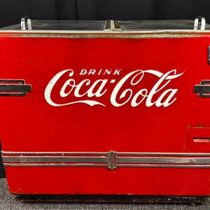 1950's COCA-COLA "DRINK COCA-COLA" COOLER 42" X 27" X 36"