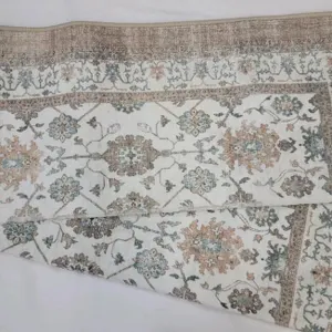 New - 2ft.×5ft. Distressed Light Brown Runner Rug - Low Pile Carpet with Non Slip Backing