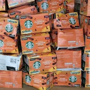 [BB 2025 MAR 25] 25 TWENTY FIVE New Boxes 10 K-Cups per Box Starbucks Pumpkin Spice Keurig K-Cup Coffee Pods . Box conditions range from excellent to 