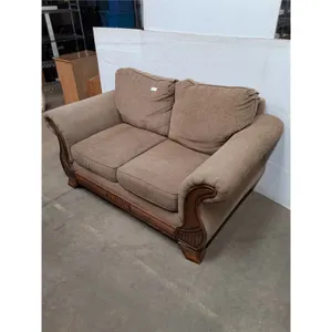 * Wooden Framed Cloth Loveseat - 69x39x36" - Cannot Ship