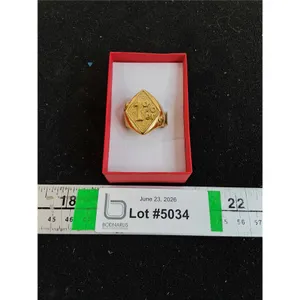 Biker Metal Ring Featuring a Gold Plated 1% ER Design for Bikers