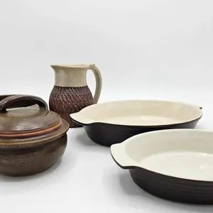 Five-Piece Stoneware Pottery Set