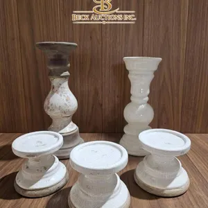 Hometrends Crackle Candle Holders Set