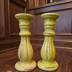 Four Ceramic Candle Holders