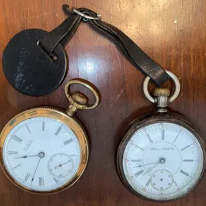 Pocket Watches with Leather Fob