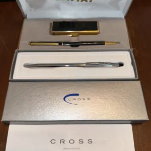 Battat Pen and Business Card Case with Cross-