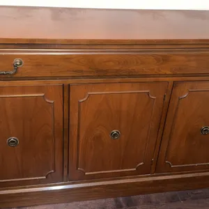Wood Cabinet with Three Doors and Drawer  China Hutch Sideboard
