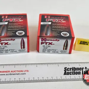BULLETS : Hornady FTX : 35 cal (200gr) (2 Boxes of 100 Count) (200 Count TOTAL)