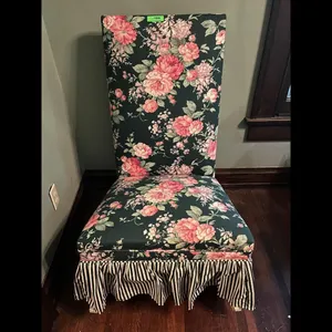 Vintage Floral Upholstered Rocking Chair