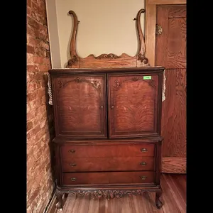 Antique Mahogany Armoire Dresser