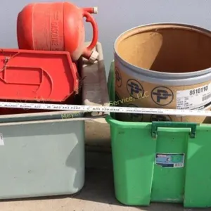storage items, gas can, etc