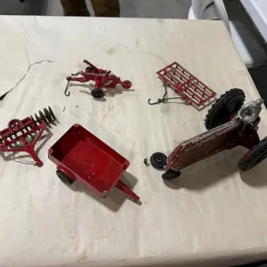 Lansing Tractor, Wagon & other Metal Toys