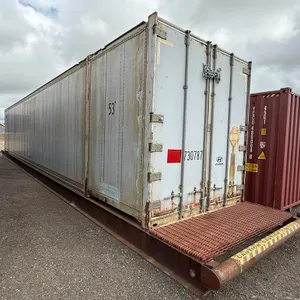 53' Skid Trailer with Wood Shelving Inside