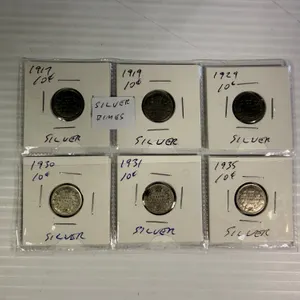 6 Silver Dimes - SEE DESCRIPTION