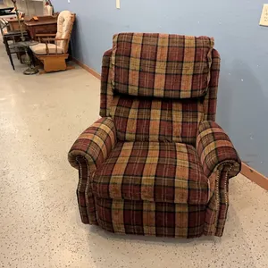 Plaid rocker recliner