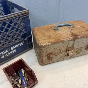 Tackle box, pocket knives
