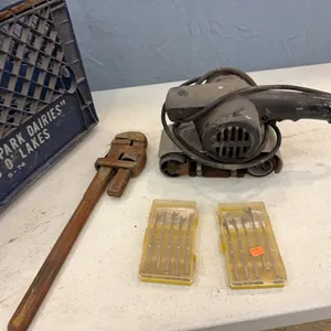 Sander, wrenches