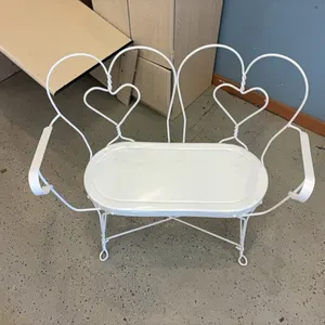 Metal Heart Bench
