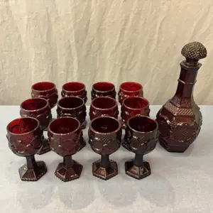 Red Decanter & Cups