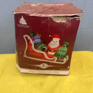 Inflatable santa yard sign