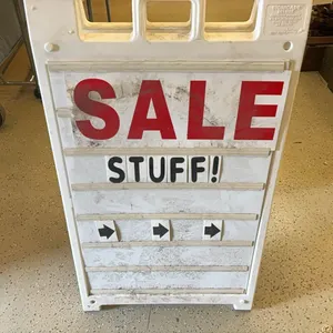 Double sided sale sign