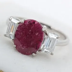 2.8 g Certified Silver Ruby gemstone Ring ($2,987 Appraisal)