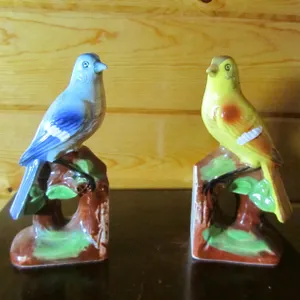 Set Of Ceramic Bird Book Ends