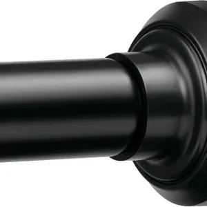 New 18-72" Black Shower Curtain Rods, Never Rust, Never Slip, Adjustable Tension Rod with Durable Springs, No Drilling, Great for Bathrooms, Bedrooms,