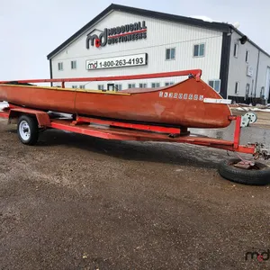 19' Fiberglass Canoe with 2013 Homebuilt Trailer
