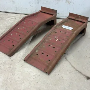 Pair of Pressed Steel Automotive Service Ramps