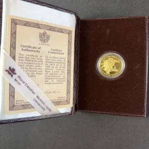 1989 Canada $100 Gold Coin W/ COA