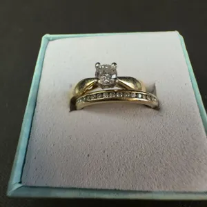 14k Gold Diamond Ring Set