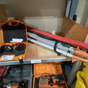 ACCULINE PRO 40-6680 SELF-LEVELING FIVE BEAM LASER SET IN HARD TRANSPORT CASE WITH SURVEYORS