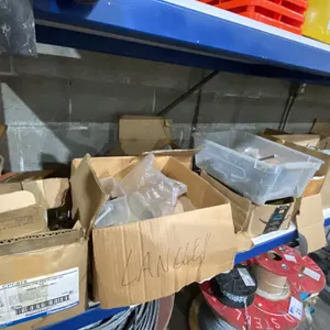 SHELF LOT OF ASSORTED HARDWARE- LAG BOLTS, U-BOLTS, CABLE CLIPS