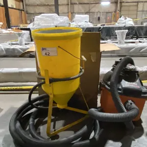 POWERFIST SANDBLASTING UNIT, RIDGID PORTABLE VAC & BANDSAW BLADES