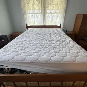 Bed Frame with Head & Footboard, & 2 Nightstands