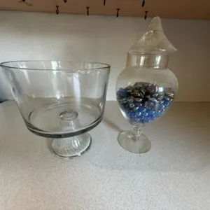 Footed Trifle Bowl and Vase