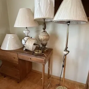 2 Table Lamps, 1 Floor Lamp, and 1 Wall Lamp