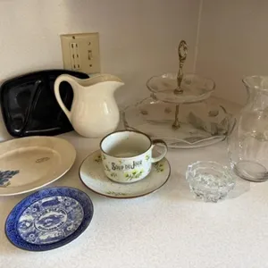 Antique Plate, Serving Dishes, & More
