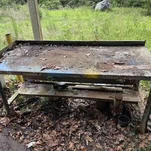 Metal work table.