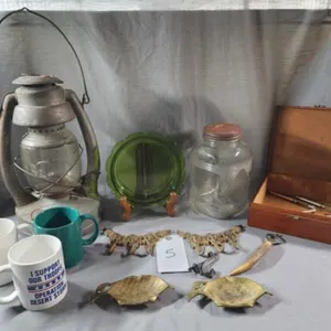 Coffee Jar, Nut Crackers, Lantern, Ashtrays