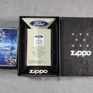 2021 Sealed Ford Blue Flame Zippo Lighter