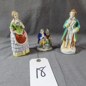 VTG Porcelain Colonial/Victorian Figurines QTY 3