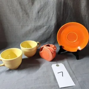 VTG Fiesta Ware Persimmon, Pale Yellow, Tangerine