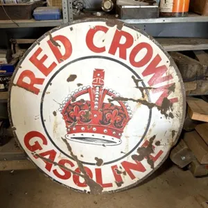 Red Crown Porcelain Sign 42"x42", Single Sided